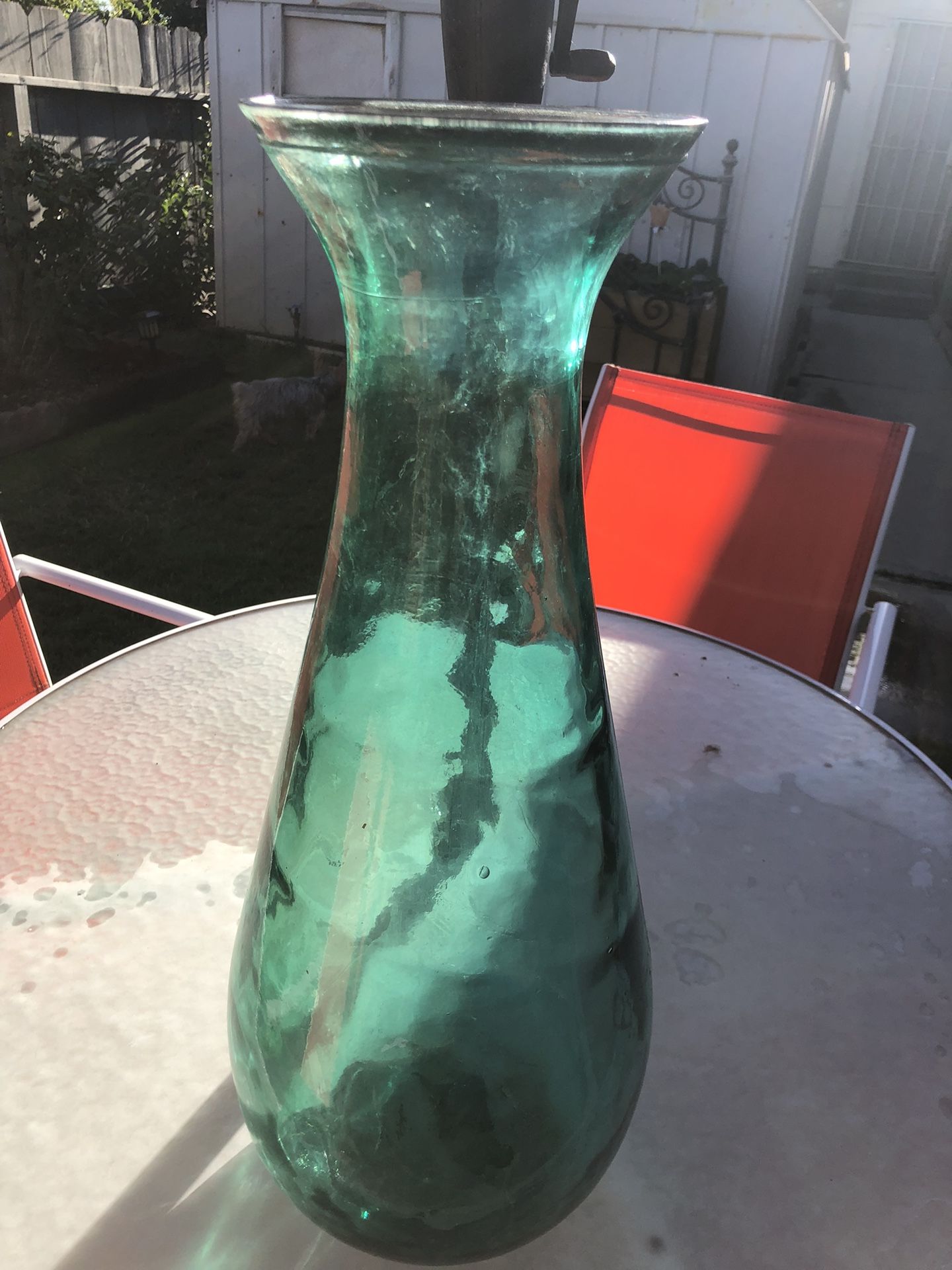 Big Green Glass Vase