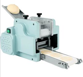 Dumpling Skin Maker, Automatic Dumpling Skin Processing Machine with Replaceable Molds Waterproof Switch & Powder Spreading Box Restaurant Wonton Doug