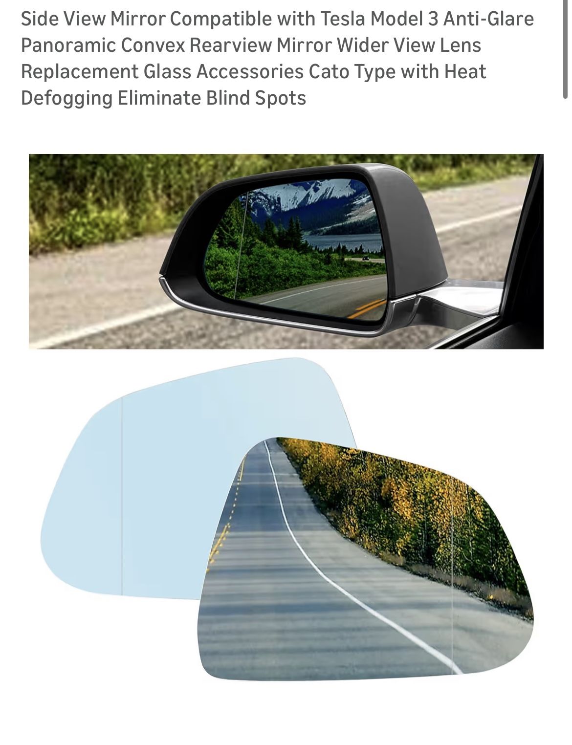 Side View Mirror Compatible with Tesla Model