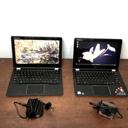 Two Lenovo 2-in-1 Laptops 