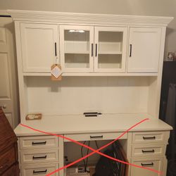 White Desk Hutch