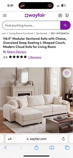 $100 NEW  Wayfair sofa sectional - My mistake is your gain!