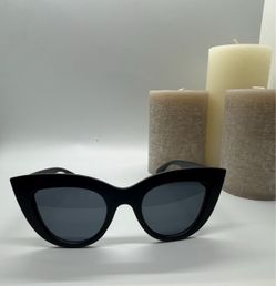 Black Cat Eye Sunglasses Retro Matte Frame