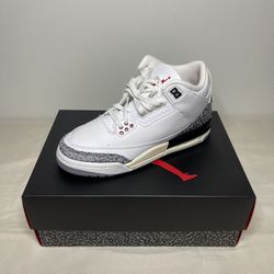 6Y AIR JORDAN 3 RETRO (GS) Cement Grey