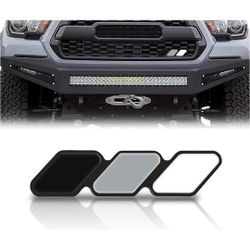 TimNas 1 Pack Tri-Color Grille Badge Accessories, Car Truck Slotted Grille Emblem Insert Decoration, Compatible with Tacoma 4Runner Tundra Sequoia Rav