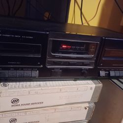 KENWOOD DOUBLE CASSETTE TAPE DECK AND 6 GOGO MUSIC CASSETTE TAPES $200 FINAL PRICE SAME DAY SHIPPING 