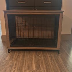 Wood And Metal Dog Crate 