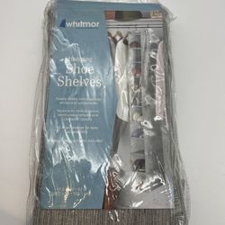 Whitmor 11.5"x5.5"x52" Hanging Shoe Shelves Closet Organizer - 10 Sections Gray