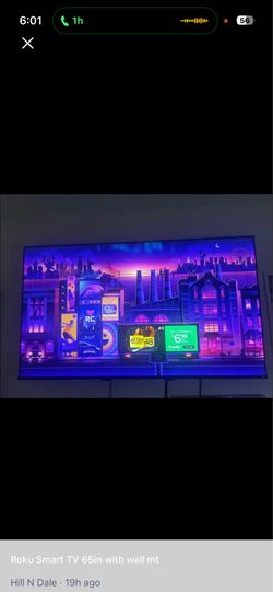 65in Roku Tv with wall mount