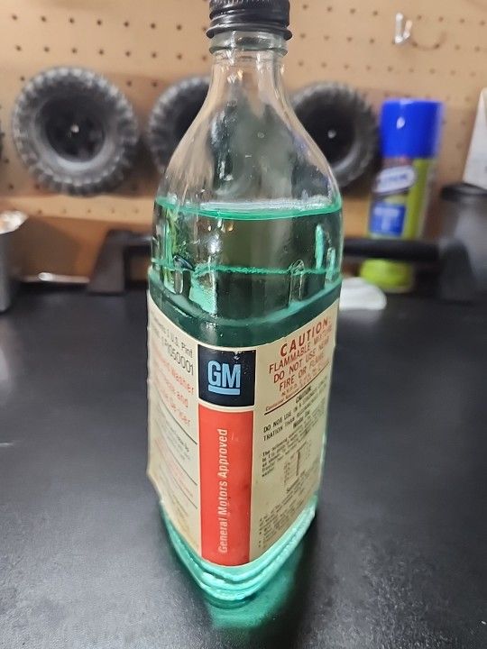 Antique GM Washer Fluid Bottle