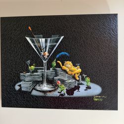 Michael Godard Phat Cat Painting 89 Of 125 $2500
