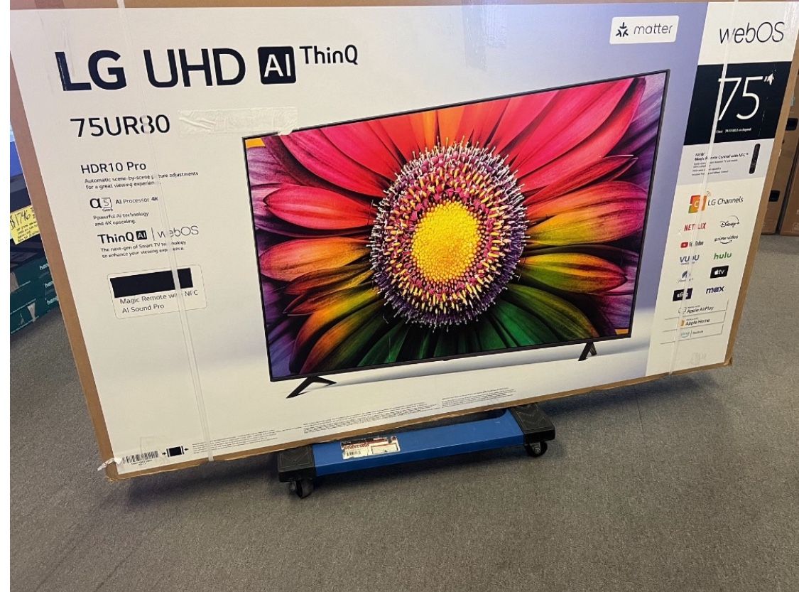 75 Tv $55 Down On Finacing 75 LG Tv Fee Delivery 6 Month Warranty.