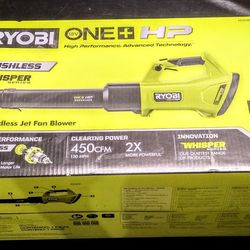 Brand New Sealed Ryobi P21081BTL One+ 280CFM 18v Cordless Jet Fan Leaf Blower Tool Only