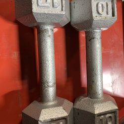 10lb Cast Dumbbells 