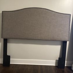 gray upholstered full/queen headboard