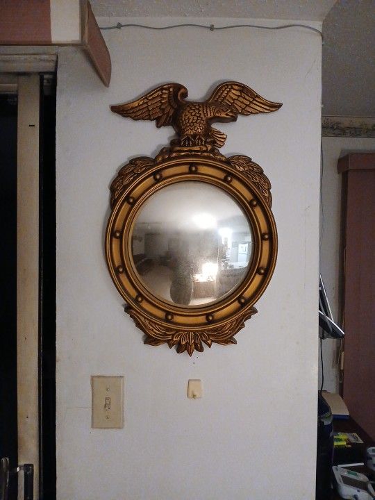 Estate Sales-Antigue Federal Convex Mirror