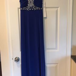 New blue dress never worn size 7