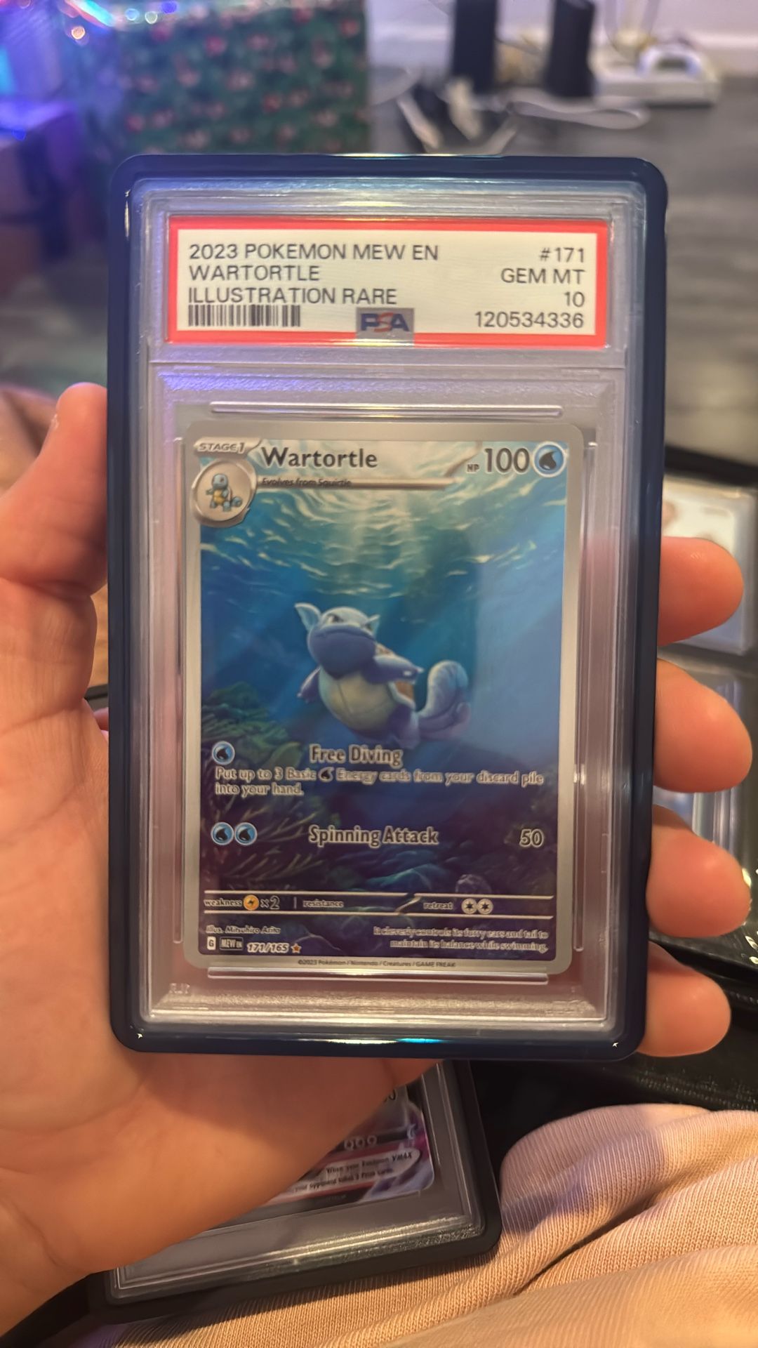 Pokemon Card Wartortle 171/165 SV Scarlet & Violet 151 Holo PSA 10