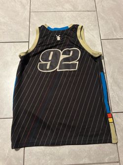 Dutch Bros unisex medium Jersey  Black Striped Number Logo Basketball
