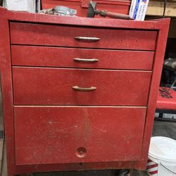 4 Drawer Body Work Tool Box And Tools