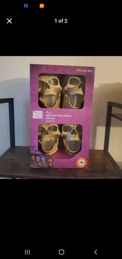 The 4-pack LED Skull Pathway Markers