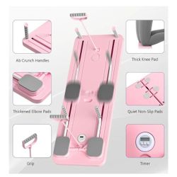 Pilates Board - Pilates Reformer Set, Multi-Purpose Foldable Pilates Reformer Board for Home, 5 in 1 Pilates Sliding Board