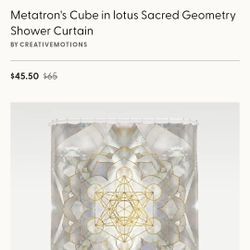 Metatron's Cube Sacred Geometry Shower Curtain