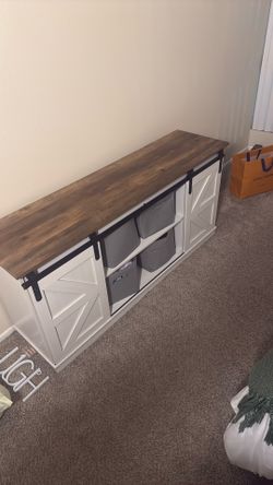 White Barnstyle Door Dresser