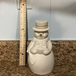 Ceramic Snowman Figurine