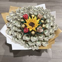 Money & Eternal Roses Bouquets 