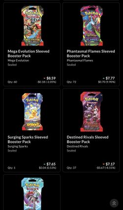 Pokemon Sleeved Booster Packs