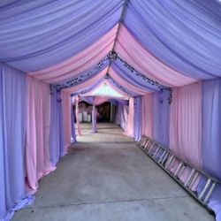 Tent Drapping Chairs And Tables Chandeliers 