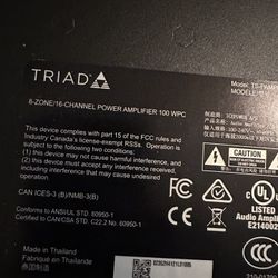 Triad TS-PAMP 8 Zone 16 Channel Power Amplifier 100WPC