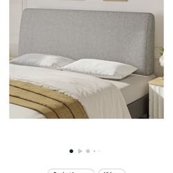 Pinmoco Upholstered Headboard Gray King Size
