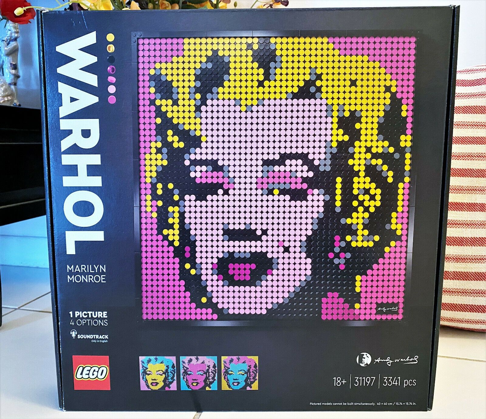 NEW LEGO Art Andy Warhol's Marilyn Monroe Collectible Canvas Art Set Building Kit for Adults 31197