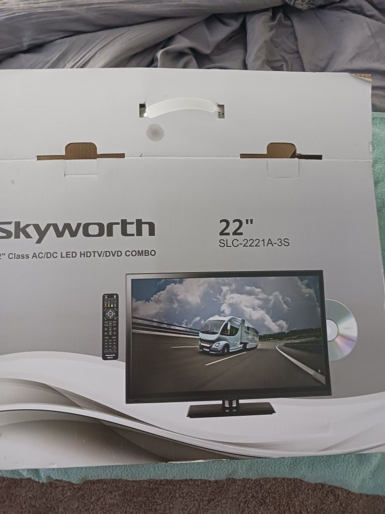Skyworth 22" AC/DC TV With Built In DVD Player