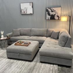 Thomasville Miles 3-Piece Sectional (Gray) *FREE DELIVERY 🚚