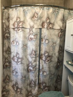 Seashell 2-Panel Shower Curtain 