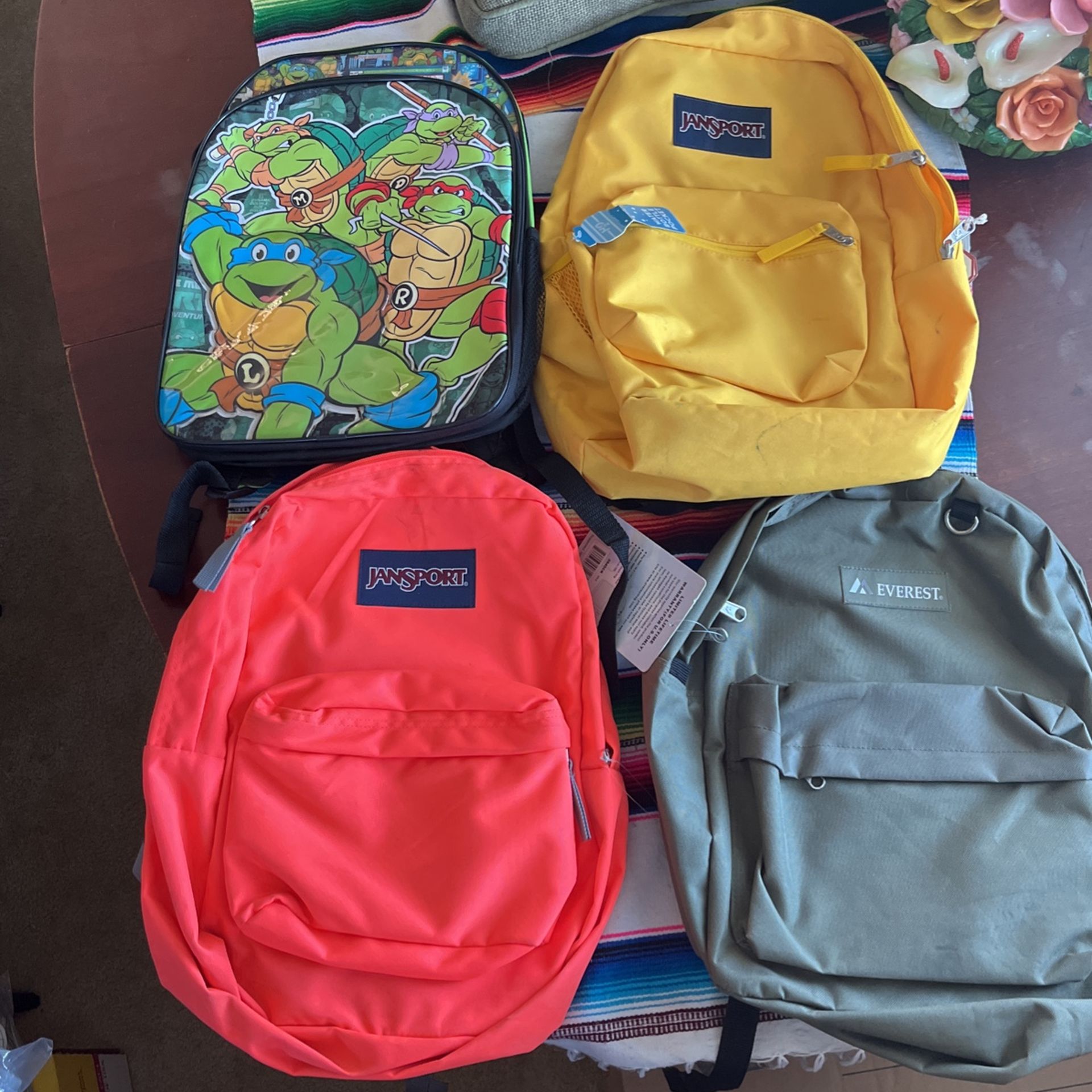 4 Backpacks For Sale Jansport TMNT Everest 