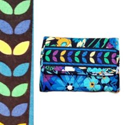 Vera Bradley Euro Wallet Midnight Blues  - Women's Small Floral Wallet
