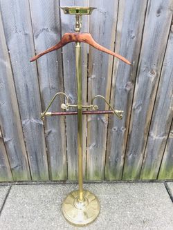Brass mid century butler stand very nice