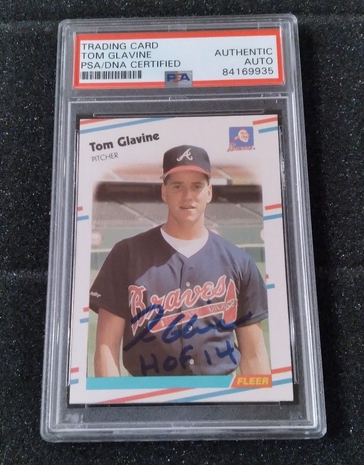 1988 Fleer Tom Glavine Autograph Rookie Card PSA/DNA Certified