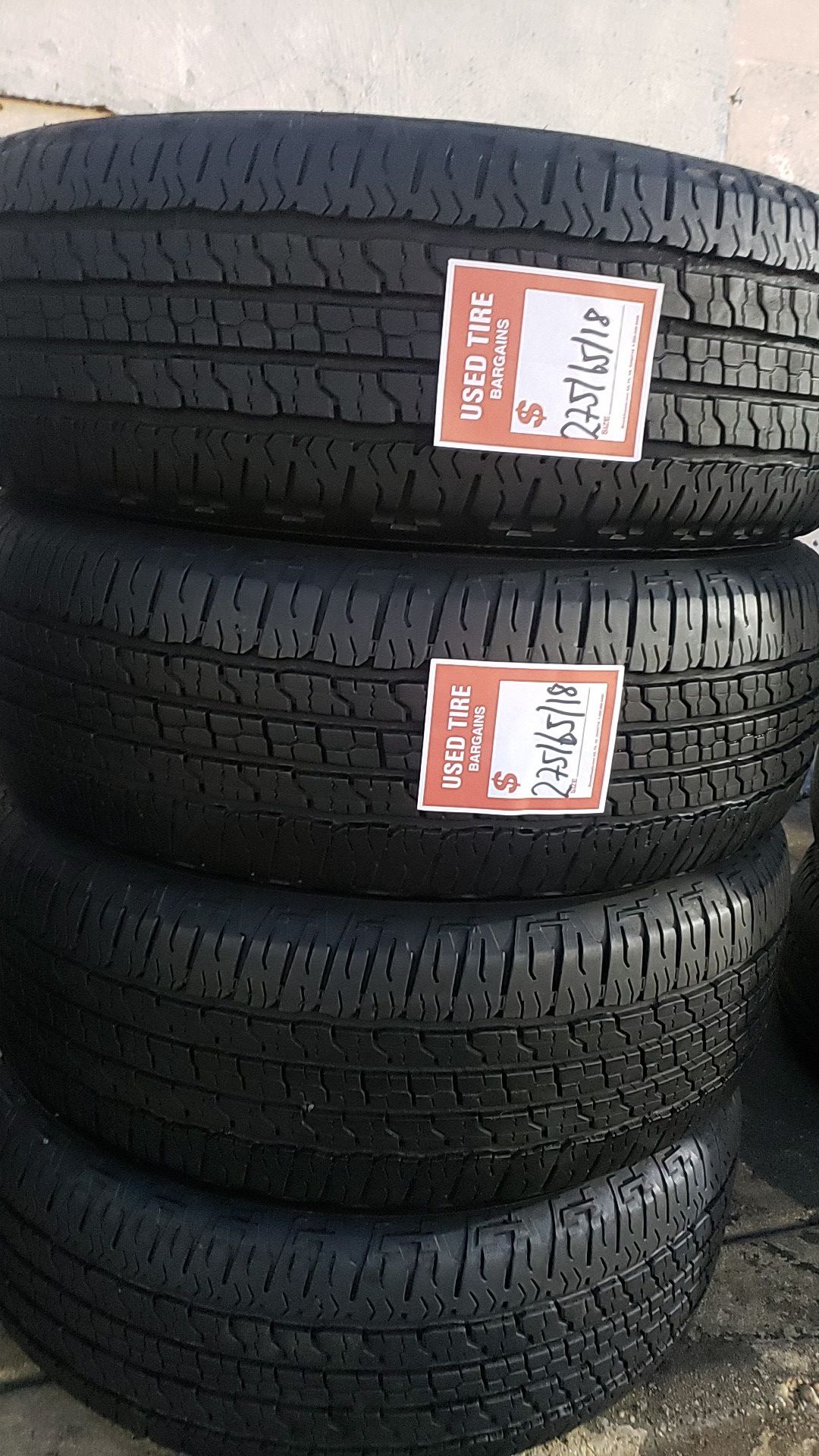 Four matching Goodyear tires for sale 275/65/18