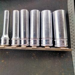 1/4" Drive 6-Point Metric
 Flank Drive® Deep Socket

14mm,13,11,9,7,and5.5