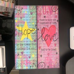 Wall Art Love And Hope