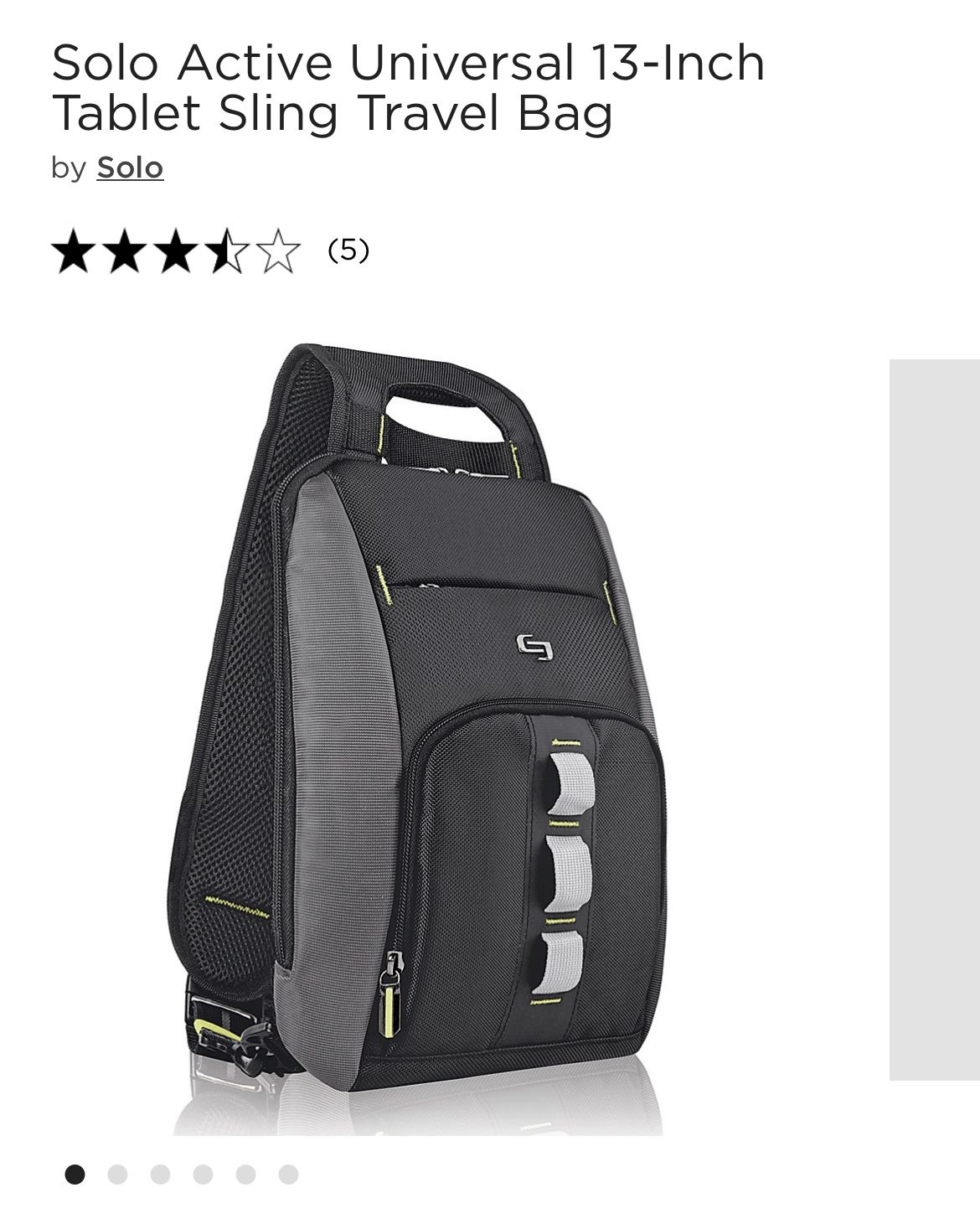Solo active universal 13 inch tablet sling bag