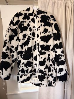 Cow print jacket oversized, medium