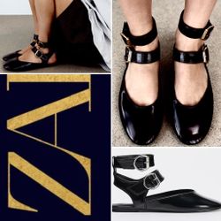 ZARA NWT viral TIK TOK Double Buckle Slingback Ballerinas BALLET FLATS 8(39