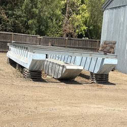 30’ Pontoon Boat W Deck Project Trailer And Engine Available 