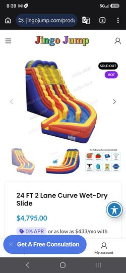24 foot slide  waterslide